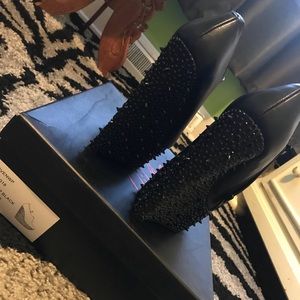 Black booties with spikes